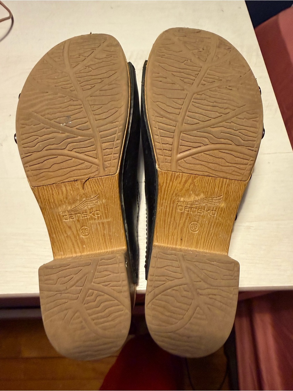 Dansko Giana Black Leather Slide Sandals - Picture 2 of 3